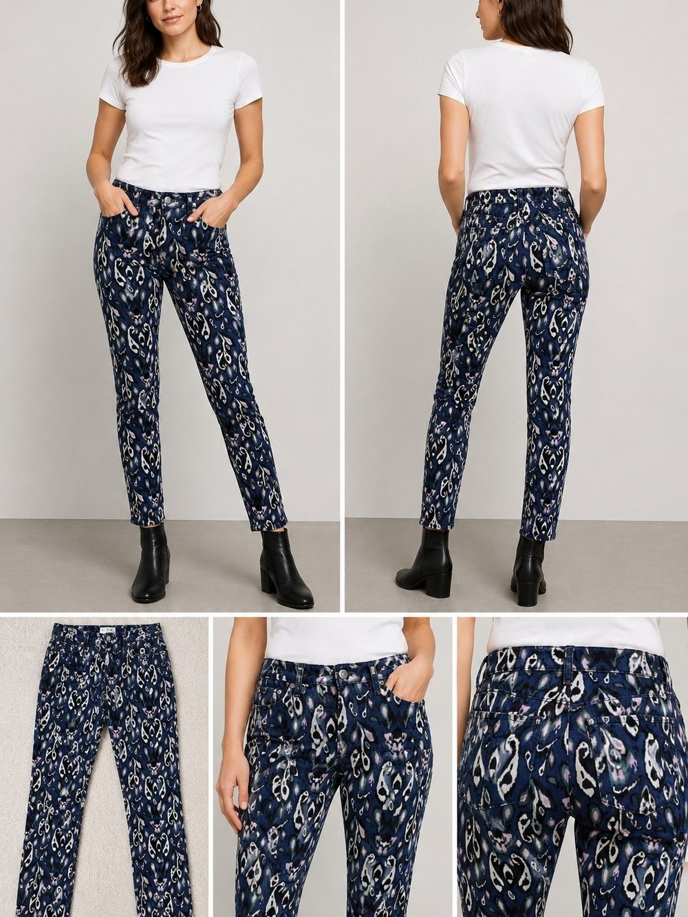 Rag & Bone Ikat Blue Patterned Corduroy Pants – Women's Size 27